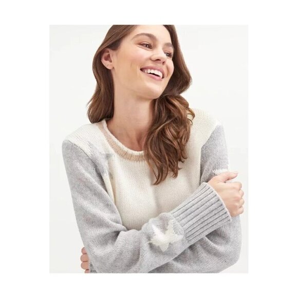 Splendid Mally Colorblock Star Crewneck Sweater S - Picture 1 of 5